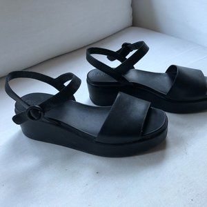 Camper Misia Black Leather Platforms - Sz 39/8